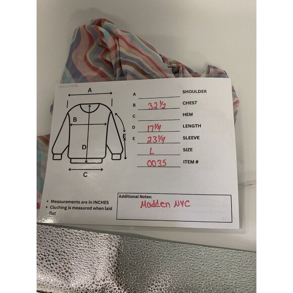 Womens Madden NYC Rouched Front Swirl Mesh Long Sleeve Size Large - Picture 5 of 5